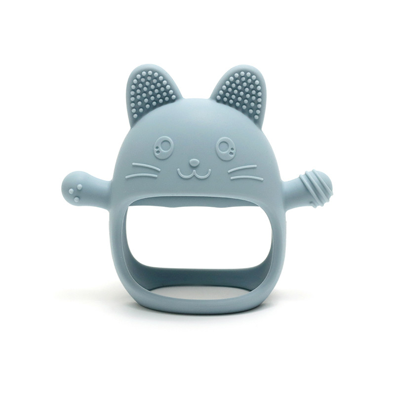 Cute Bunny Design Baby Teething Mittens Anti Sucking Hand Guard Food Grade Silicone Glove Chew Toy 7