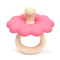 Teether silicone pacifier teether, hot sale Baby flower shape, free teether toy, big size baby BPA safe soothing teether