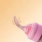 Portable Squeeze Feeding Bottle Soft Spoon Silicone Feeder With Cup Cap Colorful Silicone Baby Bott 4