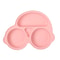 Cute Bear Baby Bowl Food Grade Silicone Double Plate For Meals Macaron Color Suction Cup Bowl 15
