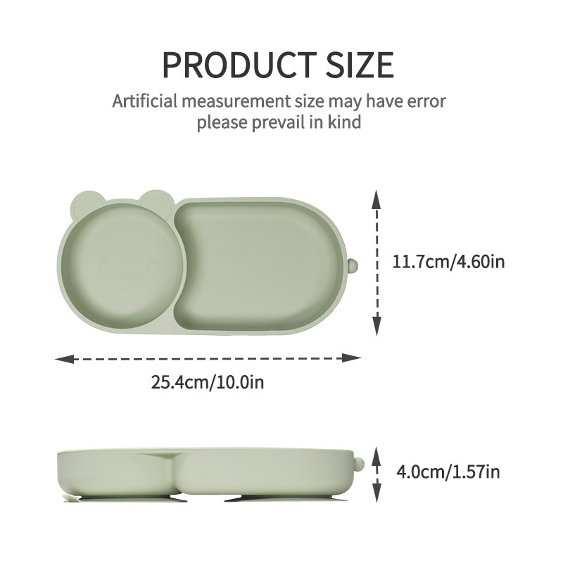 Baby Silicone Suction Cup Bowl Cute Bear Design Macaron Color 100 Food Grade Silicone BPA Free Doub 7