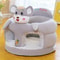 Soft And Comfortable Baby Seat Cover Cute Animal Plush Baby Feeding Chair Without Filling Cotton 4