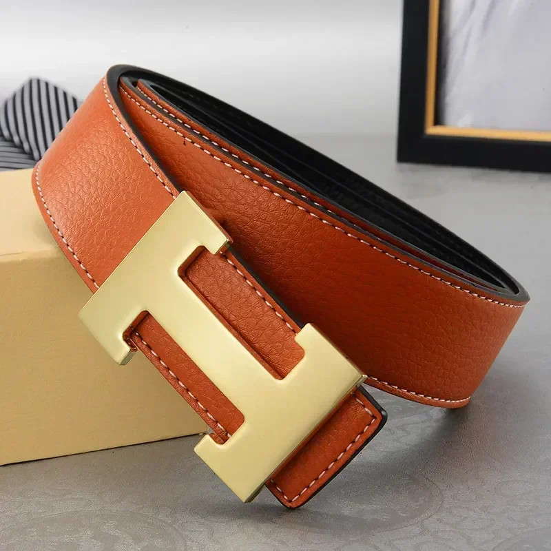 High Quality Men Belt Genuine Second Cow Leather Strap New Casual Designer Belt With Male Smooth Bu 1