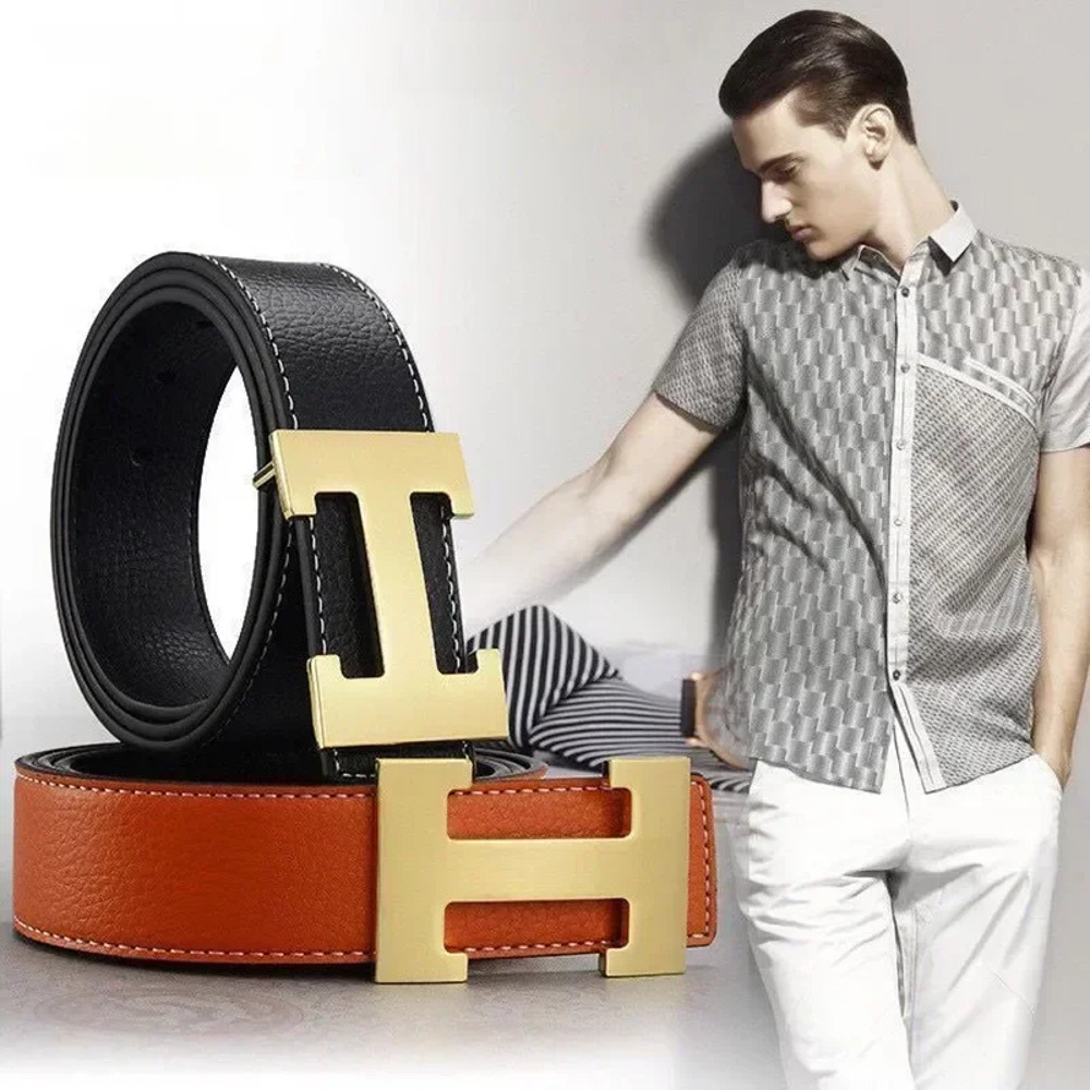 High Quality Men Belt Genuine Second Cow Leather Strap New Casual Designer Belt With Male Smooth Bu 0