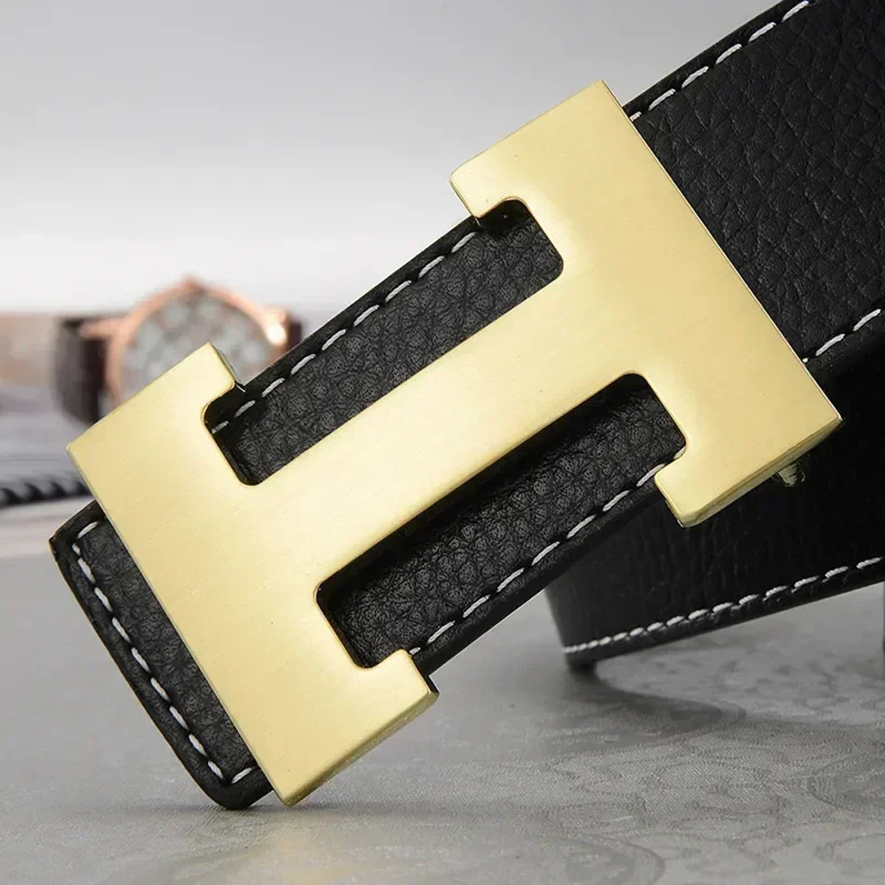 High Quality Men Belt Genuine Second Cow Leather Strap New Casual Designer Belt With Male Smooth Bu 2