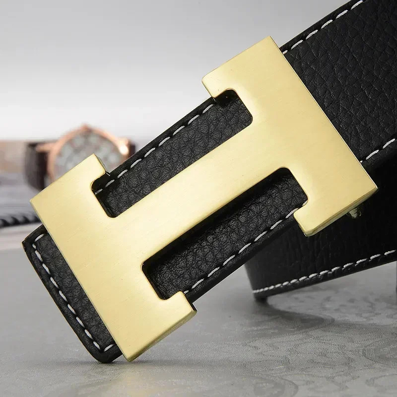 High Quality Men Belt Genuine Second Cow Leather Strap New Casual Designer Belt With Male Smooth Bu 2