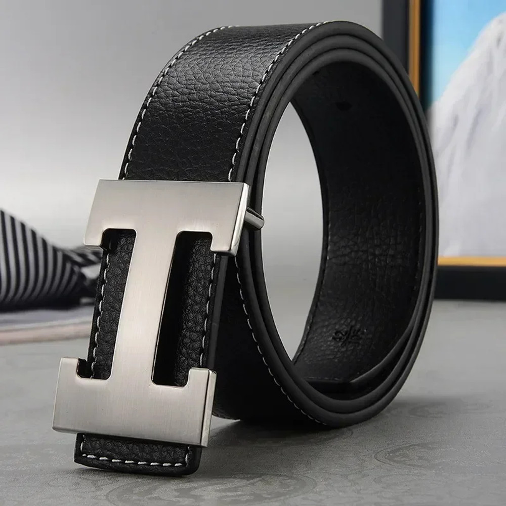 High Quality Men Belt Genuine Second Cow Leather Strap New Casual Designer Belt With Male Smooth Bu 6