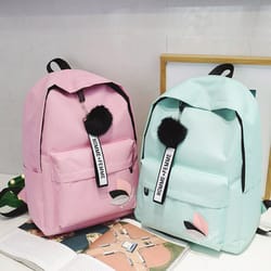 large capacity rucksack, printed leaves backpack, simple student schoolbag, female shoulder bag, portable knapsack