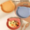 Silicone Tableware Set Cartoon Baby Dinner Plate Fork Spoon Set Baby Silicone Bowl Auxiliary Food B