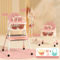 Foldable Baby High Chair with Heights and Toyrack, Easy to Clean Reclining Feeding Table Chair