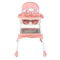 Foldable Baby High Chair with Heights and Toyrack, Easy to Clean Reclining Feeding Table Chair