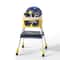 Foldable Baby High Chair with Heights and Toyrack, Easy to Clean Reclining Feeding Table Chair