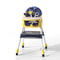 Foldable Baby High Chair with Heights and Toyrack, Easy to Clean Reclining Feeding Table Chair