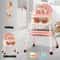 Foldable Baby High Chair with Heights and Toyrack, Easy to Clean Reclining Feeding Table Chair