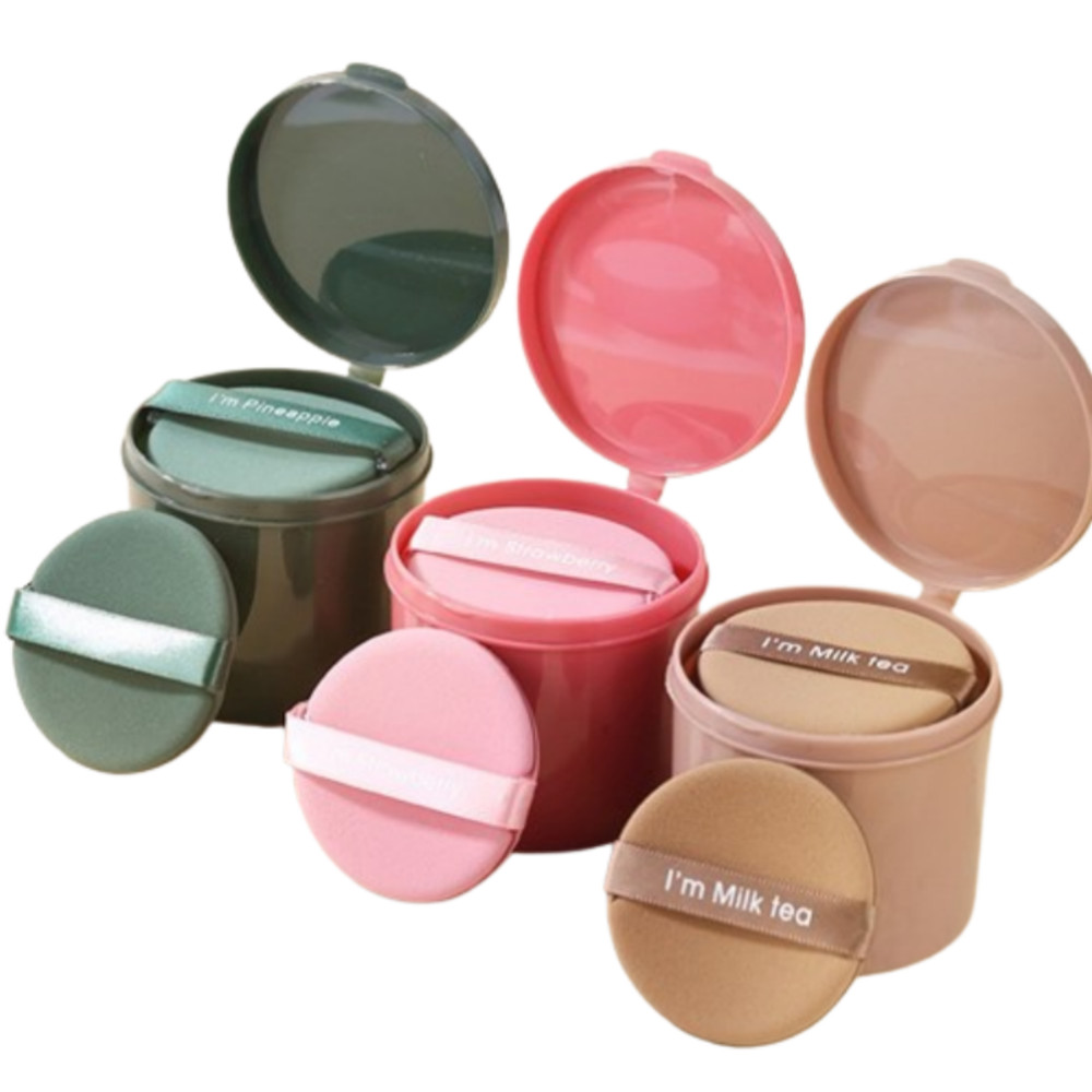 Reusable Sponge Puff Drop Shaped Makeup Tool For Travel And Daily Life With A Storage Case Air Cush 0