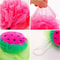 Loofahs Mesh Brush Shower Ball, Fun Fruit Designs, Child Bath Shower Sponge Pouf, Cute Bath Flower with Hooks for Travel
