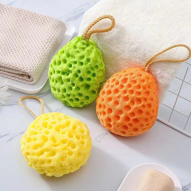 Bath Ball Body Cleaning Shower, Children Kid Baby Shower Supplies, Super Absorbent Honeycomb, Exfoliating Scrubber Soft