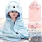 Toddler Bathrobe Warm Sleeping Swaddle Wrap Baby Hooded Towel 0
