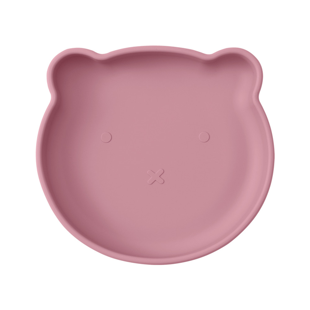 Suction Silicone Baby Plate, Cartoon Bear Shape Eating Plate, Baby Food Storage, Kids Tableware for Training