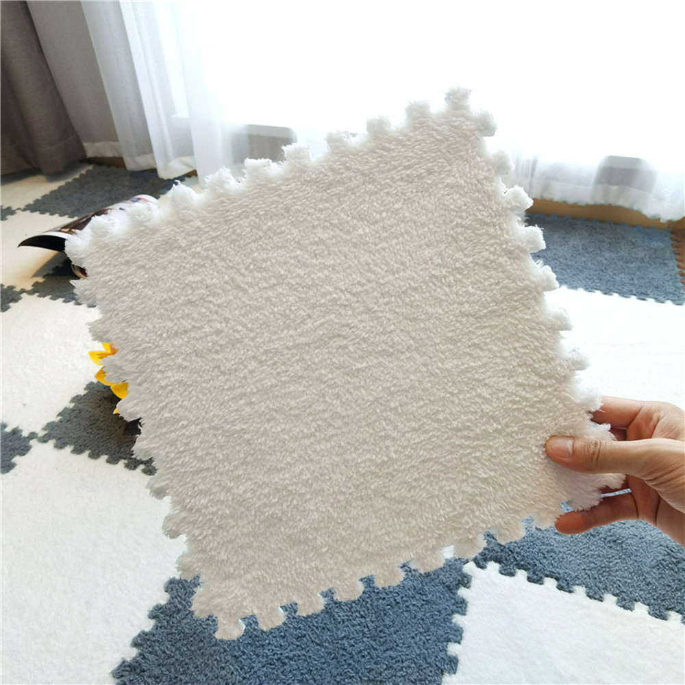 Childrens Carpet Interlocking Exercise Tiles Soft Plush Baby Play Mat EVA Foam Rug 9