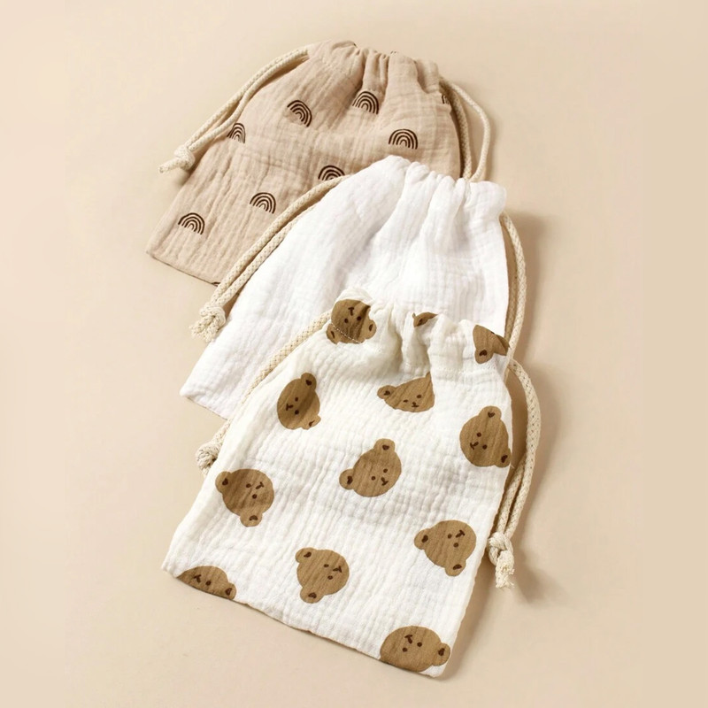 Hanging Storage Pouch For Outdoor Stroller Mommy Bag Drawstring Baby Gift Bag Dustproof Room Storag 0