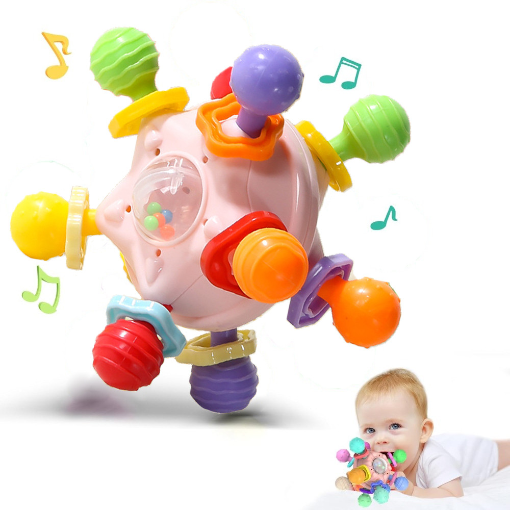 Developmental Learning Teether Toys Montessori Baby Sensory Teething Toys Chewable Rattles Boys Gi 0