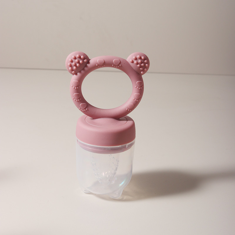 Cute Cartoon Design Baby Silicone Fruit Feeder Chewable Soft Teether Fresh Fruits Bite And Explore 5