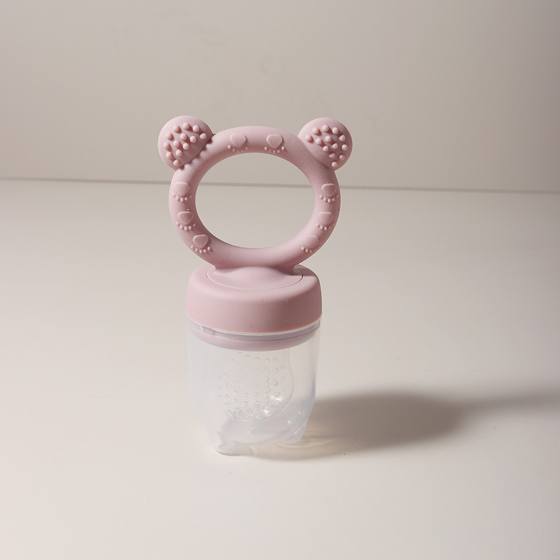 Cute Cartoon Design Baby Silicone Fruit Feeder Chewable Soft Teether Fresh Fruits Bite And Explore 6