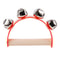 Children Musical Orff Instruments Clapper, Wooden Half Round Hand Ringing Bell, Handle Educational Fun Toys