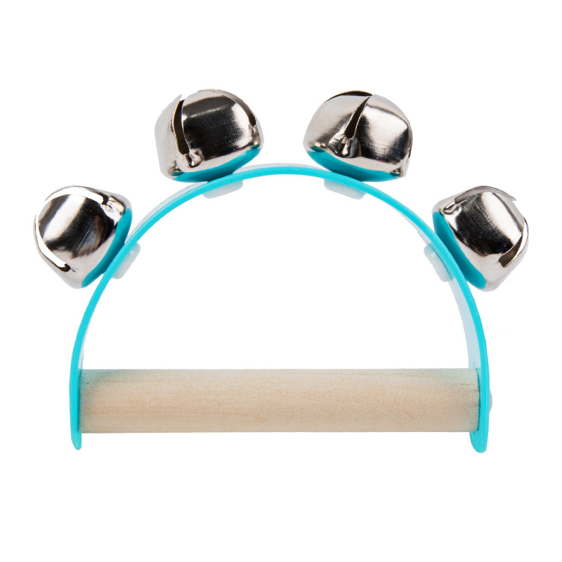 Children Musical Orff Instruments Clapper, Wooden Half Round Hand Ringing Bell, Handle Educational Fun Toys