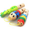 Infant Whistling Toy Educational Wooden Cartoon Animal Music Instrument For Baby And Kids 0