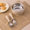Stainless Steel Silicone Baby Feeding Set BPA Free Detachable Sucker Bowls, With Fork Spoon Easy Clean Children