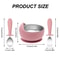 Stainless Steel Silicone Baby Feeding Set BPA Free Detachable Sucker Bowls, With Fork Spoon Easy Clean Children