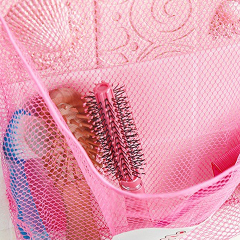 Kids Bathroom Mesh Bag Child Bath Toy Storage Bag Organiser Net Suction Baskets For Easy Bathroom O 1