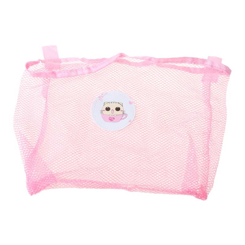 Kids Bathroom Mesh Bag Child Bath Toy Storage Bag Organiser Net Suction Baskets For Easy Bathroom O 0