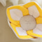 Color blocking Baby Bath Lotus Safety Cushion, Reclining and Foldable Newborn Creative Flower Bath Mat, Baby Bath Mat