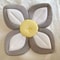 Color blocking Baby Bath Lotus Safety Cushion, Reclining and Foldable Newborn Creative Flower Bath Mat, Baby Bath Mat