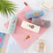 Cotton Small Square Towel Cartoon Embroidered Plain Hook Baby Kindergarten Towel 1
