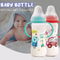 DropResistant Baby Bottle With Silicone Nipple And Cartoon Handle Standard Caliber PP Bottle 3