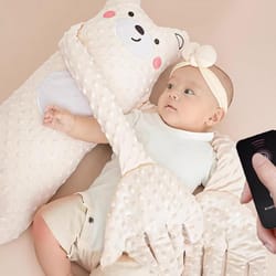 cartoon baby sleep comfort soother pillow, electric remote control baby sleep aid
