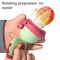 Baby Fruit Feeder Dinosaur Rotate Push Type Silicone Fresh Food Feeder Kids Feeding Tool For Early 3