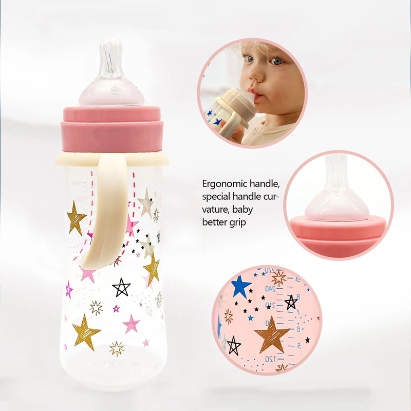 Large Capacity Baby Feeding Bottle PP Bottle Ergonomic Handle Design 8