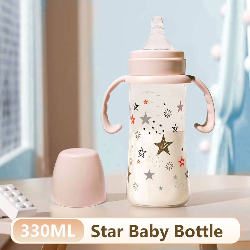 Large Capacity Baby Feeding Bottle PP Bottle Ergonomic Handle Design 1