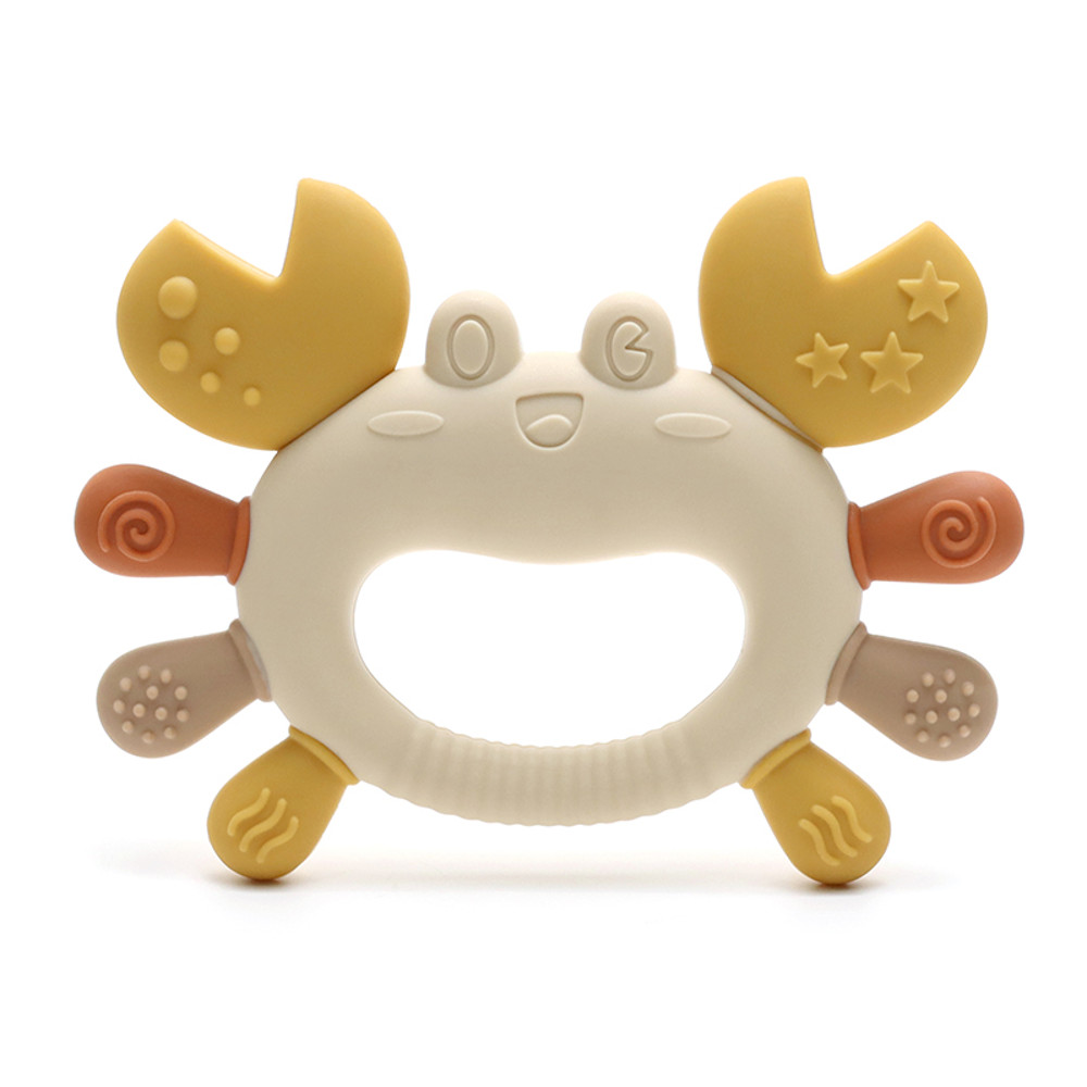 BPAFree CrabShaped Baby Teether Silicone Chillable Infant Teething Toy For Sore Gums 7
