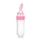 Silicone Baby Bottle With Spoon Food Supplement Bottle Squeeze Milk Cup For Rice Cereal Feeding 11