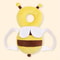 Little Bee Baby Pillow breathable anti fall hat suitable for young children