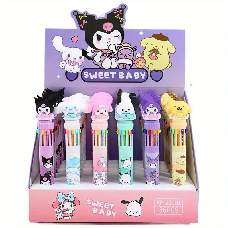 Hello Kitty Kuromi Cinnamoroll Sanrio Cartoon Ballpoint Pen For School Stationery 2