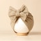 Cute Solid Color Baby Girls Turban Hat Lovely Bowknot Knitted Baby Hat Soft Newborn Infant Cap Bean 3
