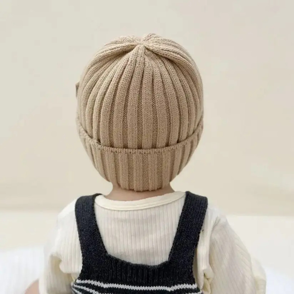 Knit Beanie Warm Cap For Infant Newborn Winter Baby Hat Fashion Letter Pattern Cold Weather Accesso 4
