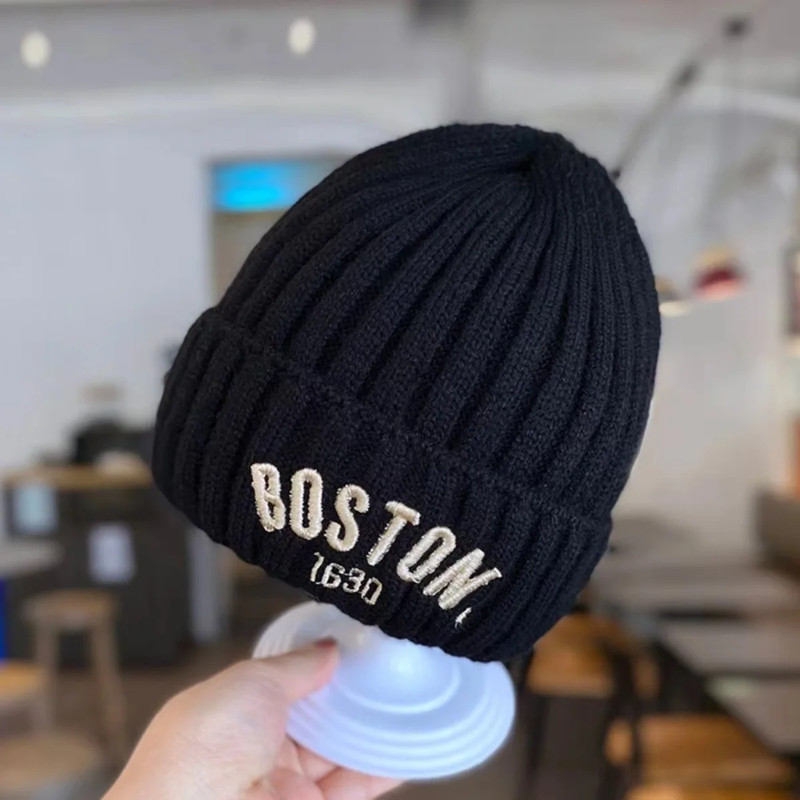 Knit Beanie Warm Cap For Infant Newborn Winter Baby Hat Fashion Letter Pattern Cold Weather Accesso 7